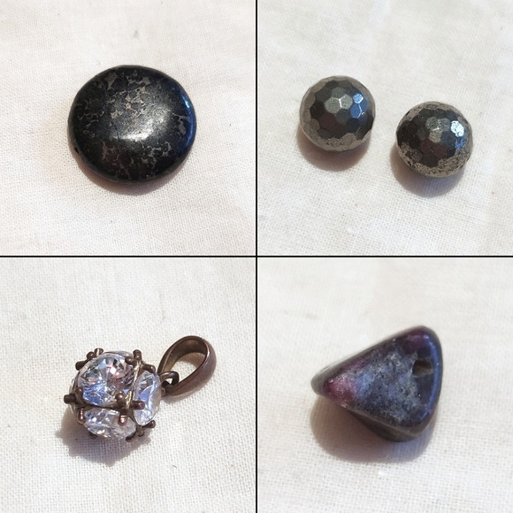 Bead destash, loose beads for jewelry making, mixed semiprecious glass metal - Picture 12 of 12